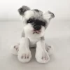 1 pc Cute Small Schnauzer Puppy Real Life Plush Toy Soft Simulation Dog Stuffed Kids doll 1 - Schnauzer Gifts