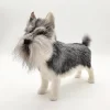 23cm Realistic Miniature Schnauzer Dog Animal Model Figurine Kids Plush Toy Home Ornament Collection New - Schnauzer Gifts