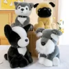 26cm Cute Soft Husky Schnauzer Shar Pei Bulldog Plush Toys Office Nap Pillow Home Comfort Cushion 1 - Schnauzer Gifts