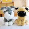 26cm Cute Soft Husky Schnauzer Shar Pei Bulldog Plush Toys Office Nap Pillow Home Comfort Cushion - Schnauzer Gifts