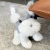 27 35cm Simulation RealLife Pets Schnauzer Plush Toys Stuffed Fluffy Animal Cute Puppy Baby Appsease Dog 5 - Schnauzer Gifts