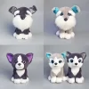 Cute Animal Plush Toy Doll Big Eye Schnauzer Husky Bulldog 23cm Soft Stuffed Plush Toys Gift - Schnauzer Gifts