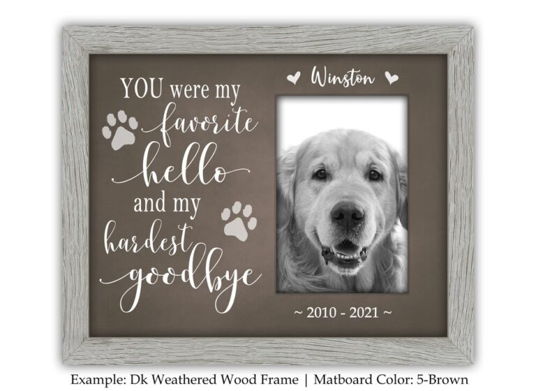 New Personalized Pet Memorial Wood Picture Frame - Schnauzer Gifts