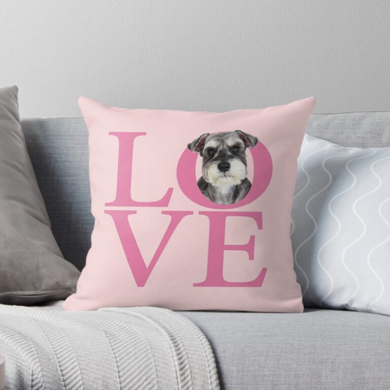 Schnauzer Gifts And Presents Throw Pillow - Schnauzer Gifts